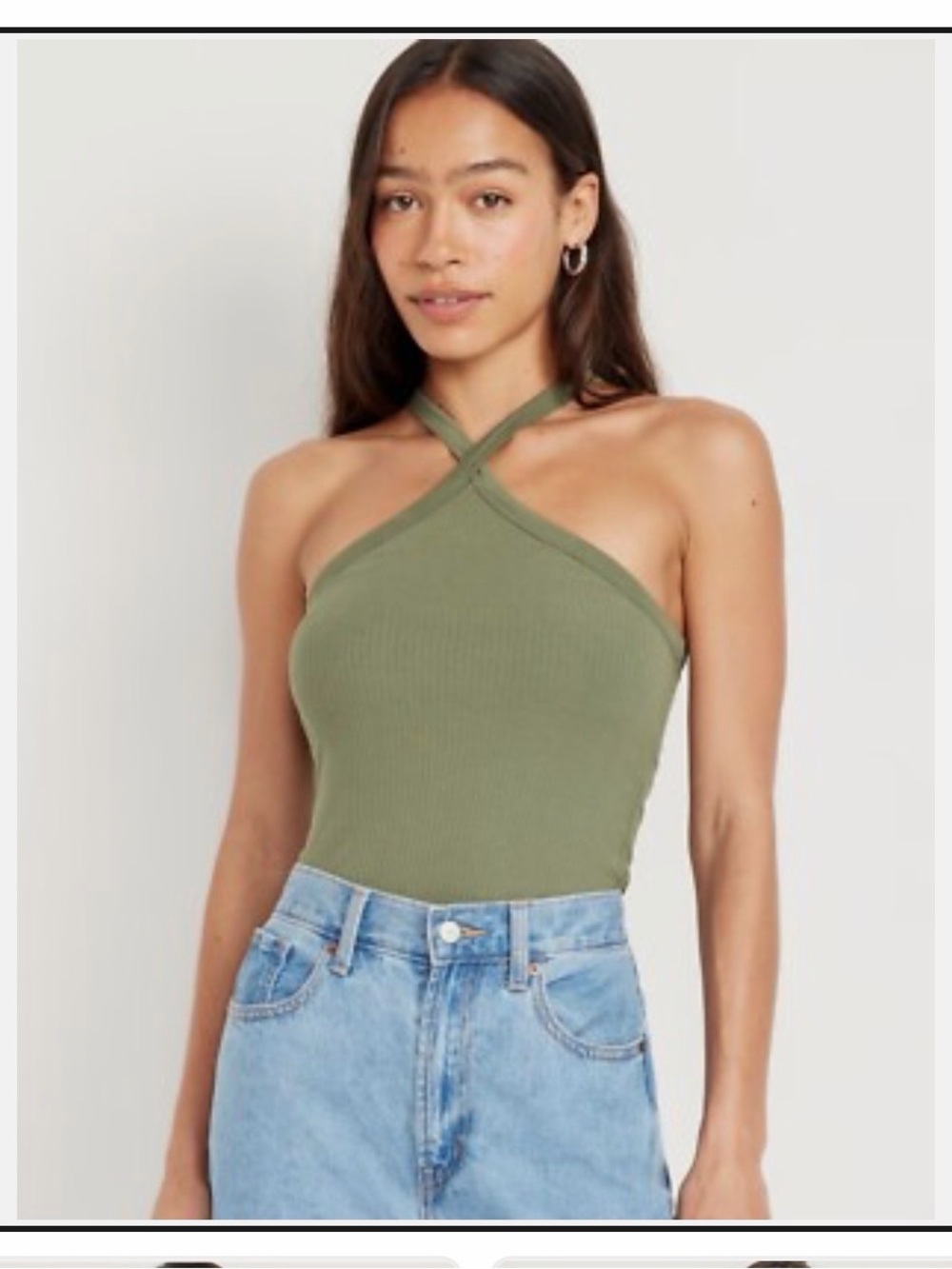 Old Navy Ribbed Cami Duo - Black & Olive
